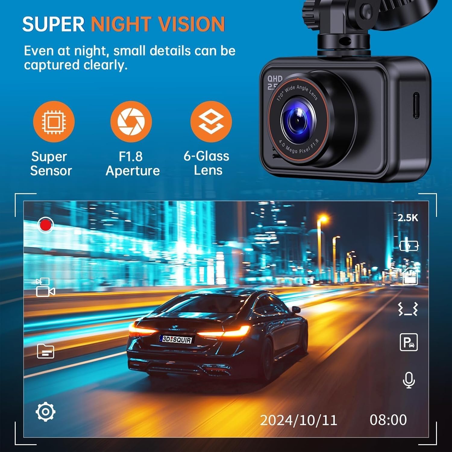Thumbnail 3 de E-YEEGER S60 2.5K Dash Cam