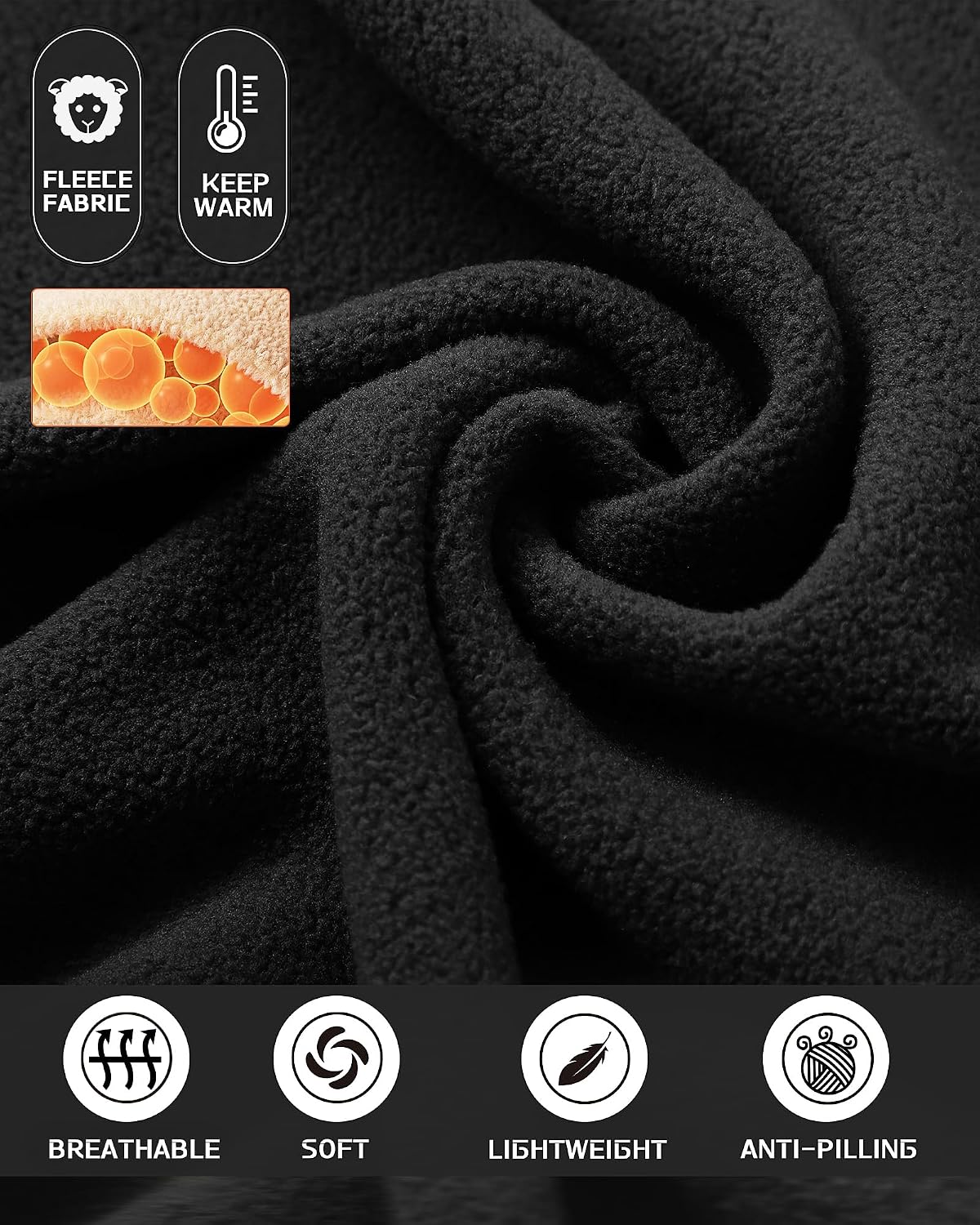 Detalle de 33,000ft Fleecejacke Herren Stehkragen