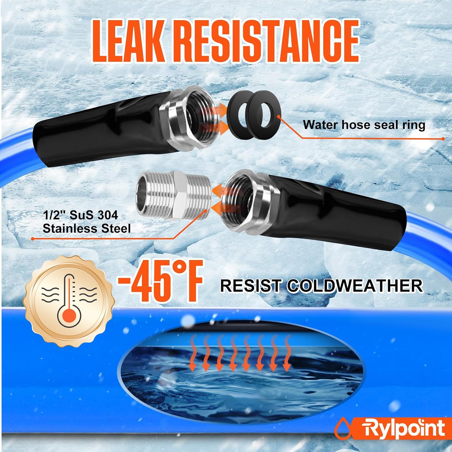 Detalle 2 de 50FT Heated Water Hose for RV