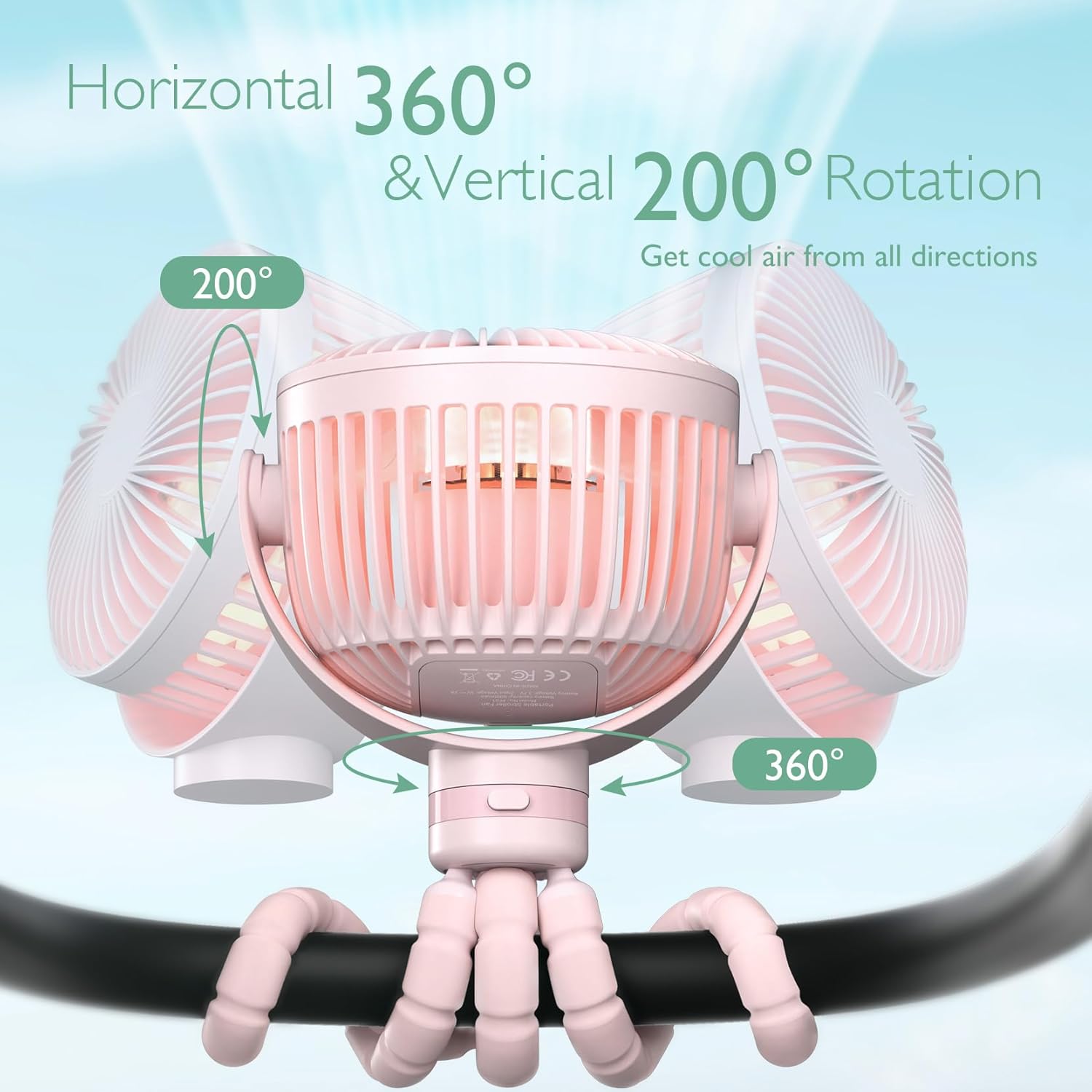 Thumbnail 6 de Momcozy Portable Stroller Fan 8000mAh handheld fan 🌀