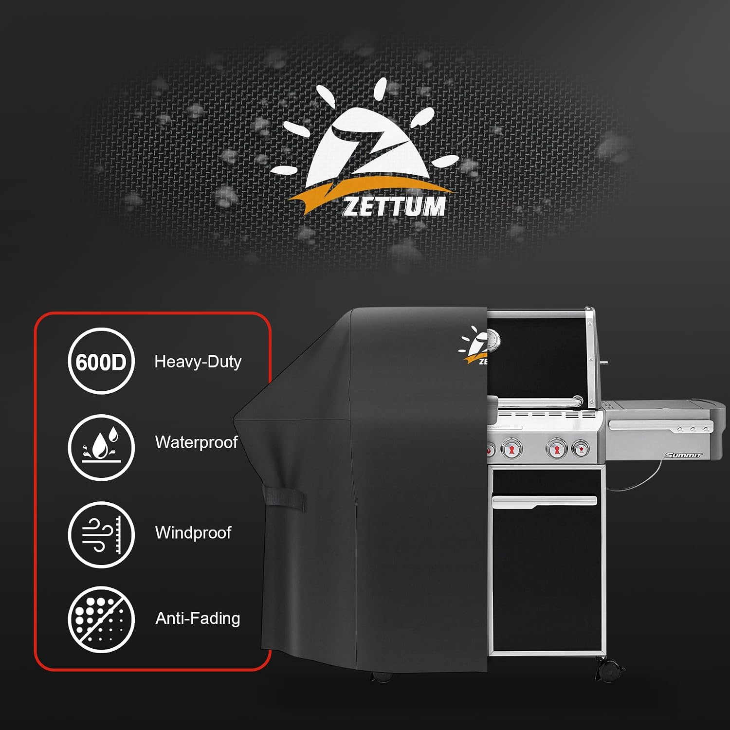 Detalle de Zettum Funda para Barbacoa 208 cm