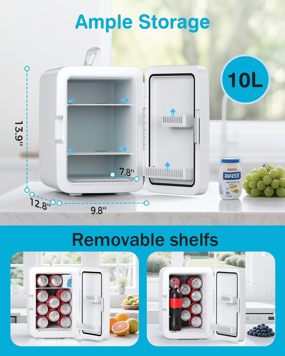 Thumbnail 1 de Antarctic Star Compact Mini Fridge 10L — Portable Refrigerator