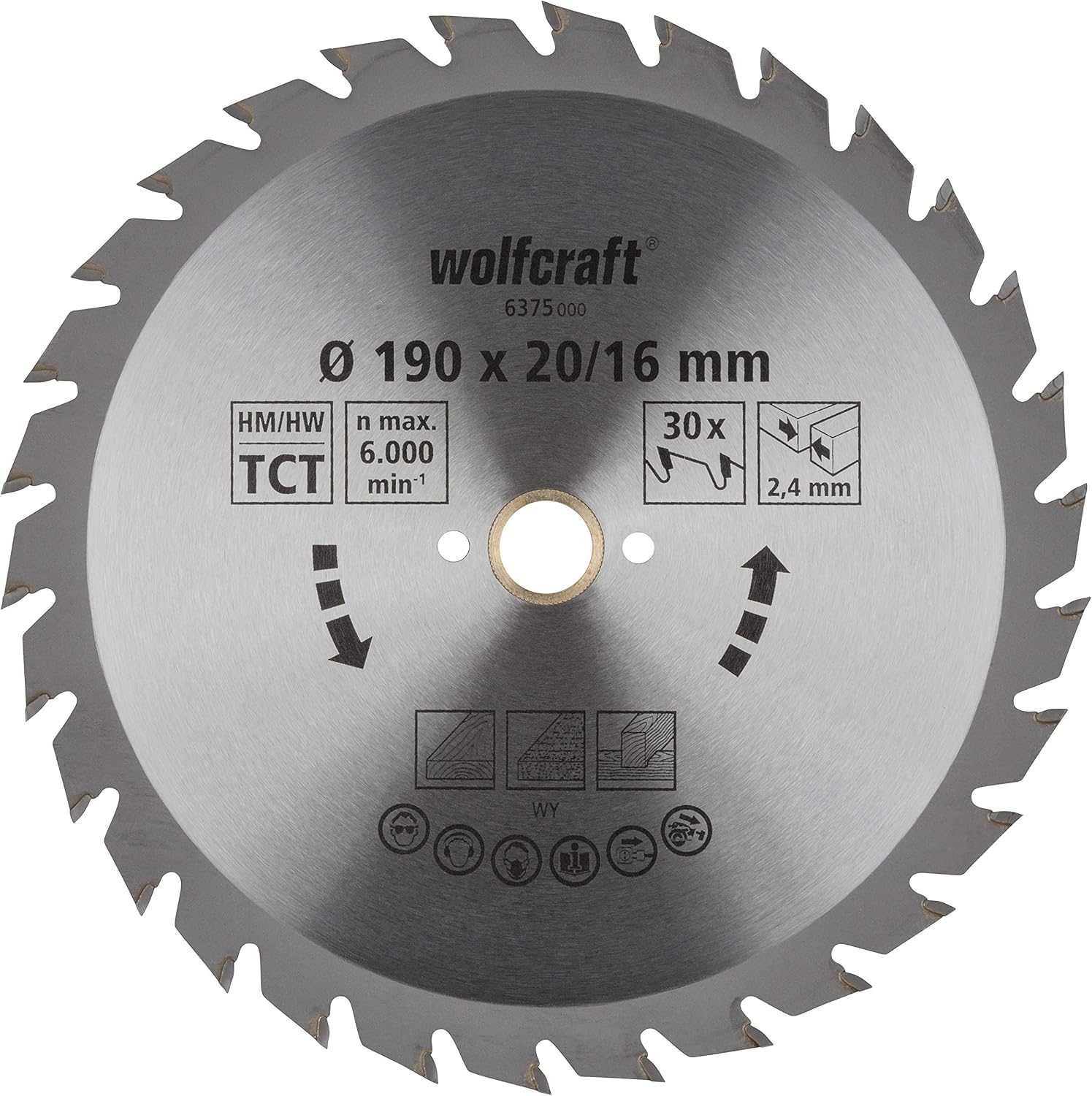 Thumbnail 5 de wolfcraft 6376000 Handkreissägeblatt ø190mm 30 Zähne