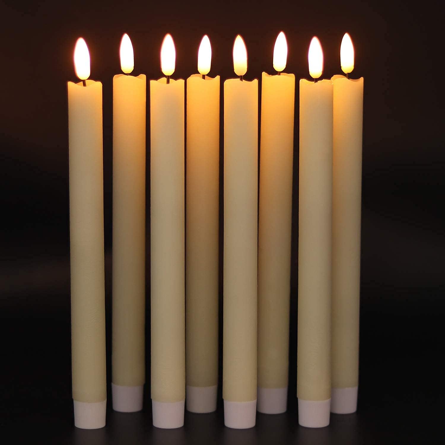 Detalle 2 de GenSwin Flameless Ivory Taper Candles Pack of 6 ๐ฏ