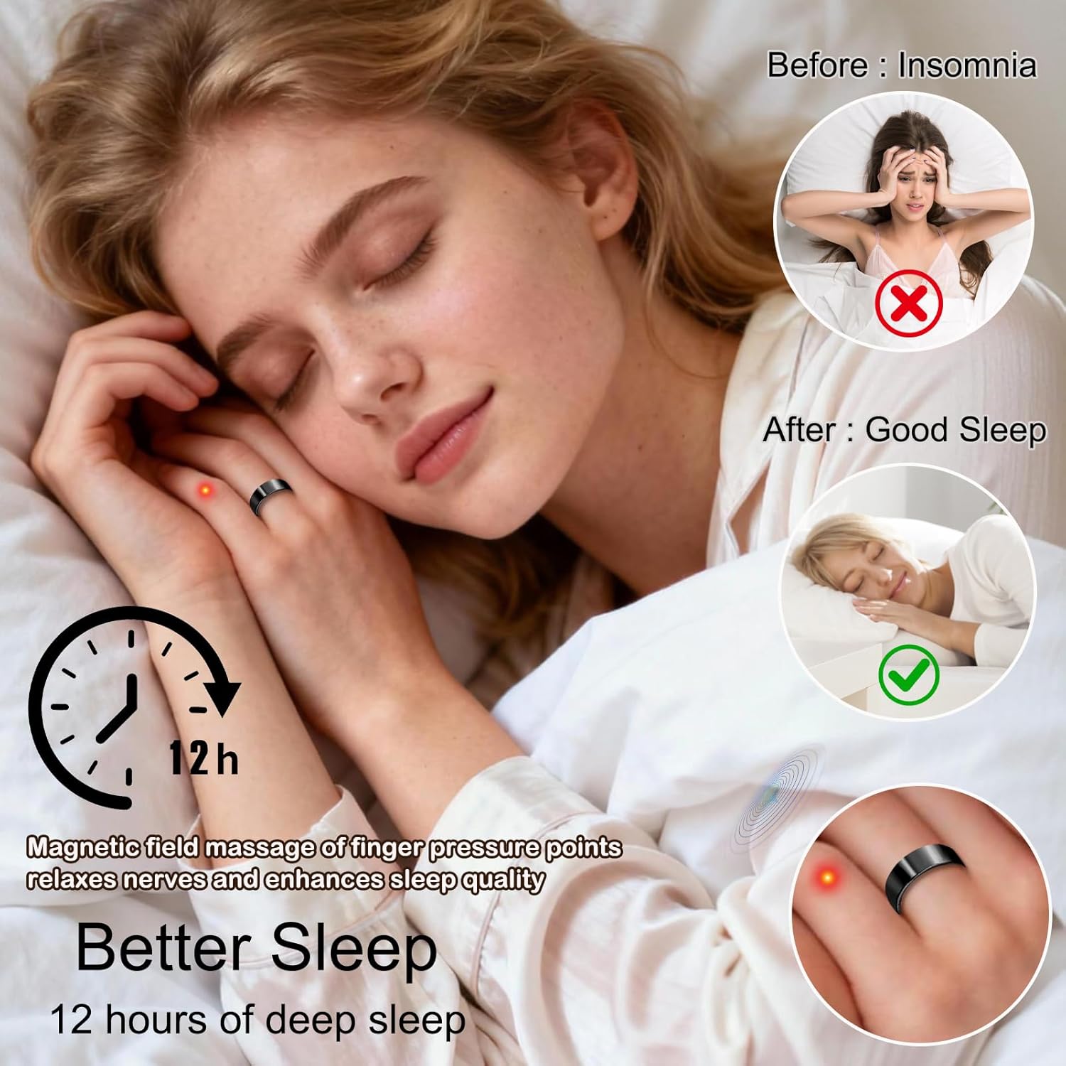 Thumbnail 2 de Zecimi Magnetring Silber 2026 – Verstellbarer Anti-Stress Ring mit 2X Magnetkraft