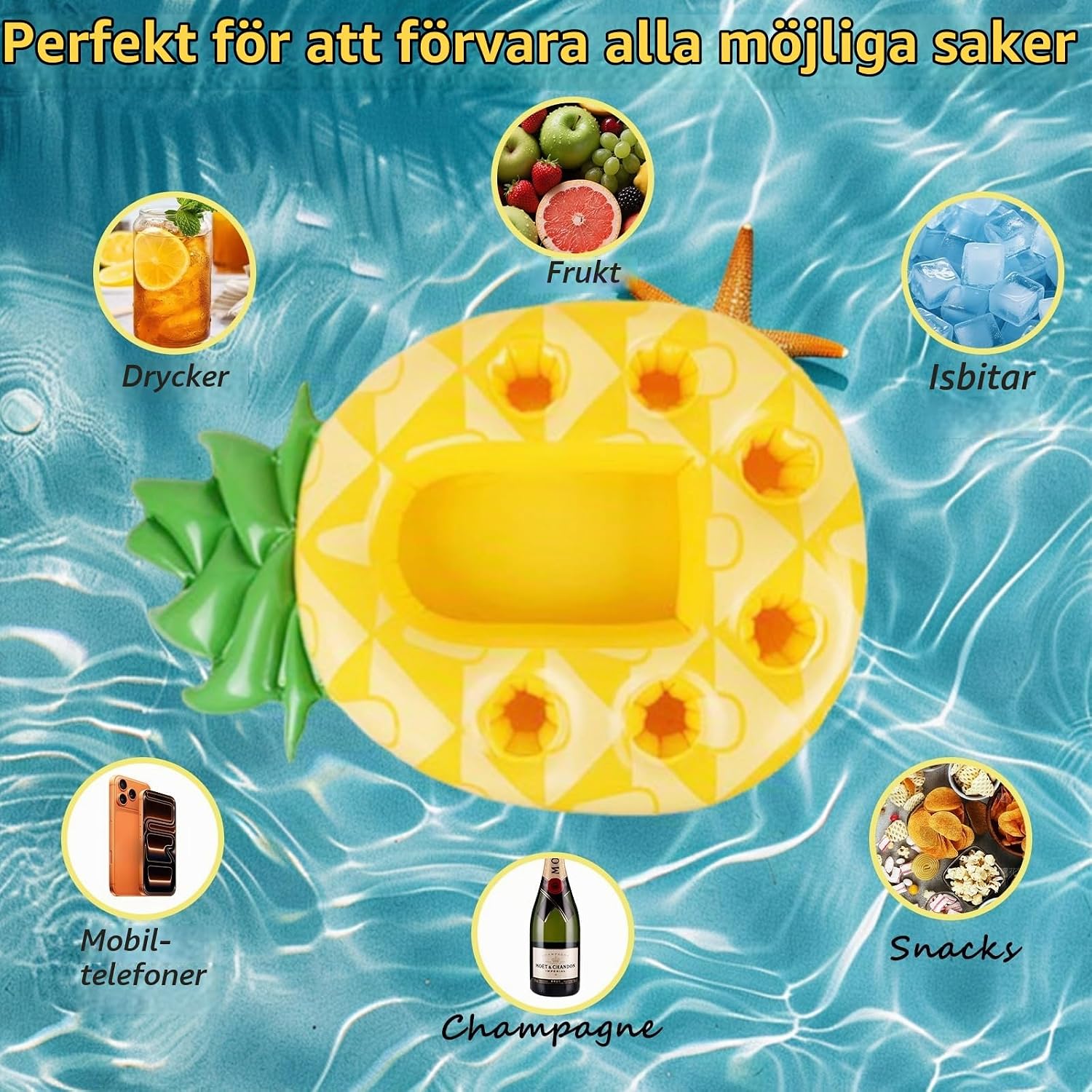 Thumbnail 3 de MINGBOLIN XX-CQYLJ-BL uppblåsbar poolbar med sex mugghållare