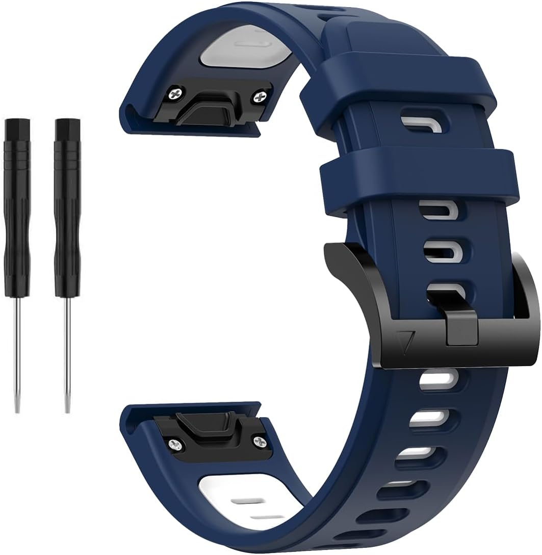 Thumbnail 1 de FiiMoo 22mm Silicone Strap for Garmin Descent G2/G1, Fenix 8 47mm, Tactix 8 47mm and More – Comfortable, Adjustable Sport Band