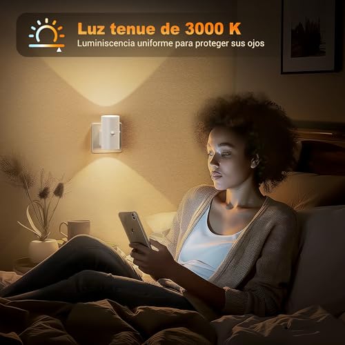 Thumbnail 5 de JandCase Luz Nocturna con Sensor de Movimiento – Enchufe, Brillo Ajustable, 3 Modos
