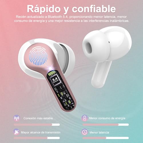 Thumbnail 1 de Auriculares Inalámbricos Bluetooth 5.4 IP7 Oro Rosa