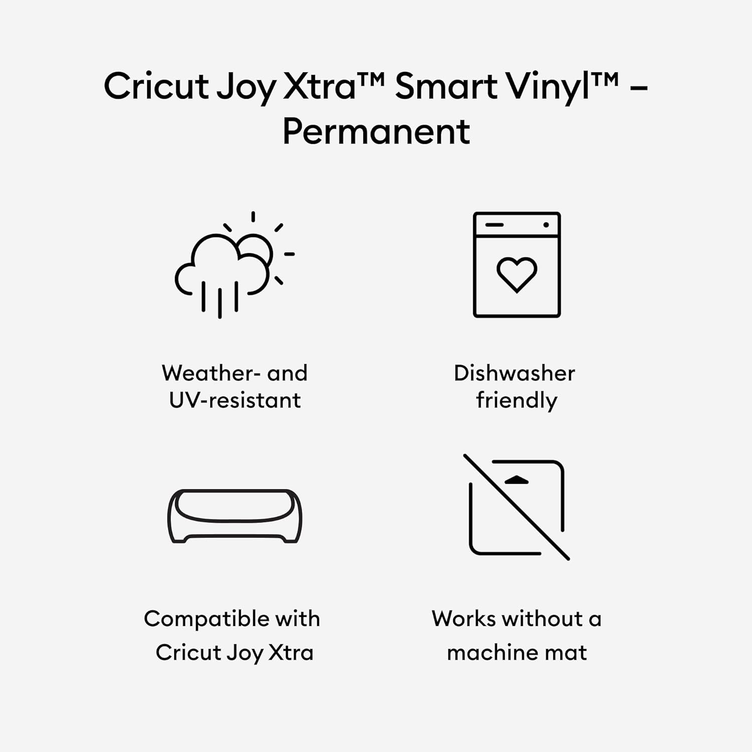 Thumbnail 2 de Smart Vinyl Cricut Joy Xtra métallisé mat, 91,4 cm ⚙