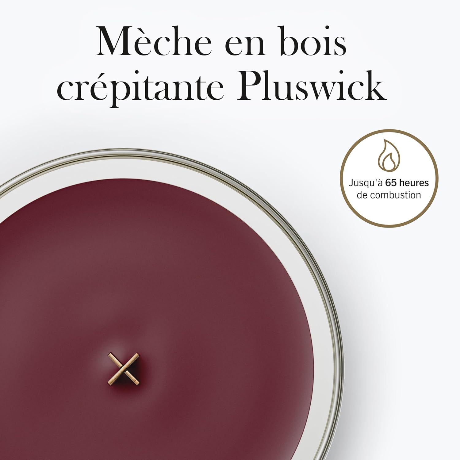 Detalle de WoodWick Bougie parfumée | Bougie sablier moyenne – Cerise griotte