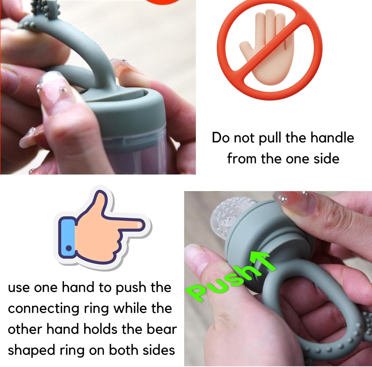 Detalle de WeSweet Baby Fruit Feeder – Silicone Baby Feeder for Solids and Teething Comfort