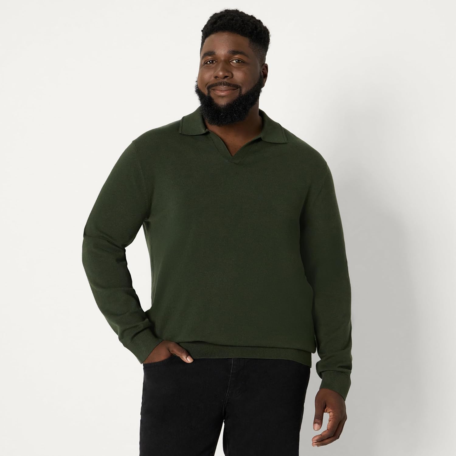 Thumbnail 5 de Amazon Essentials Men's Long Sleeve Regular Fit Knit Polo Jumper