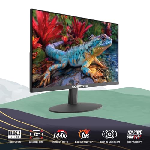 Detalle 2 de Sceptre E225W-FW144 22-Inch Gaming Monitor: 1080p, 144Hz, Built-In Speakers