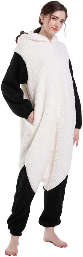 Detalle de SimZoo Adult Animal Onesie Pajamas, Polar Fleece with Hood and Pockets