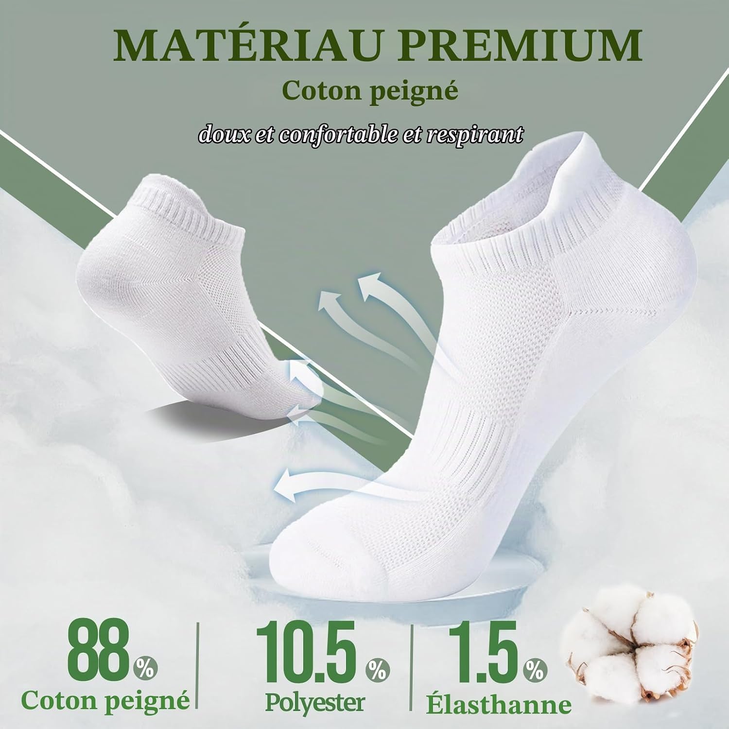 Thumbnail 2 de Wamicu chaussettes basses 10 paires