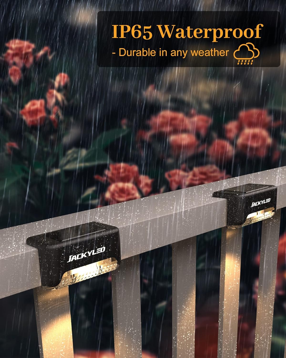 Thumbnail 4 de JACKYLED 16-Pack Solar Deck Lights Outdoor (3000K warm white) for steps, fences and pathways