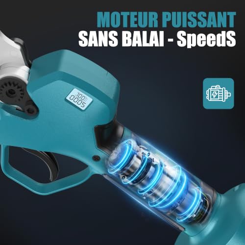 Thumbnail 1 de RINOXAR Sécateur Électrique Sans Fil 40 mm – 21V, 2x2000mAh, moteur sans balais