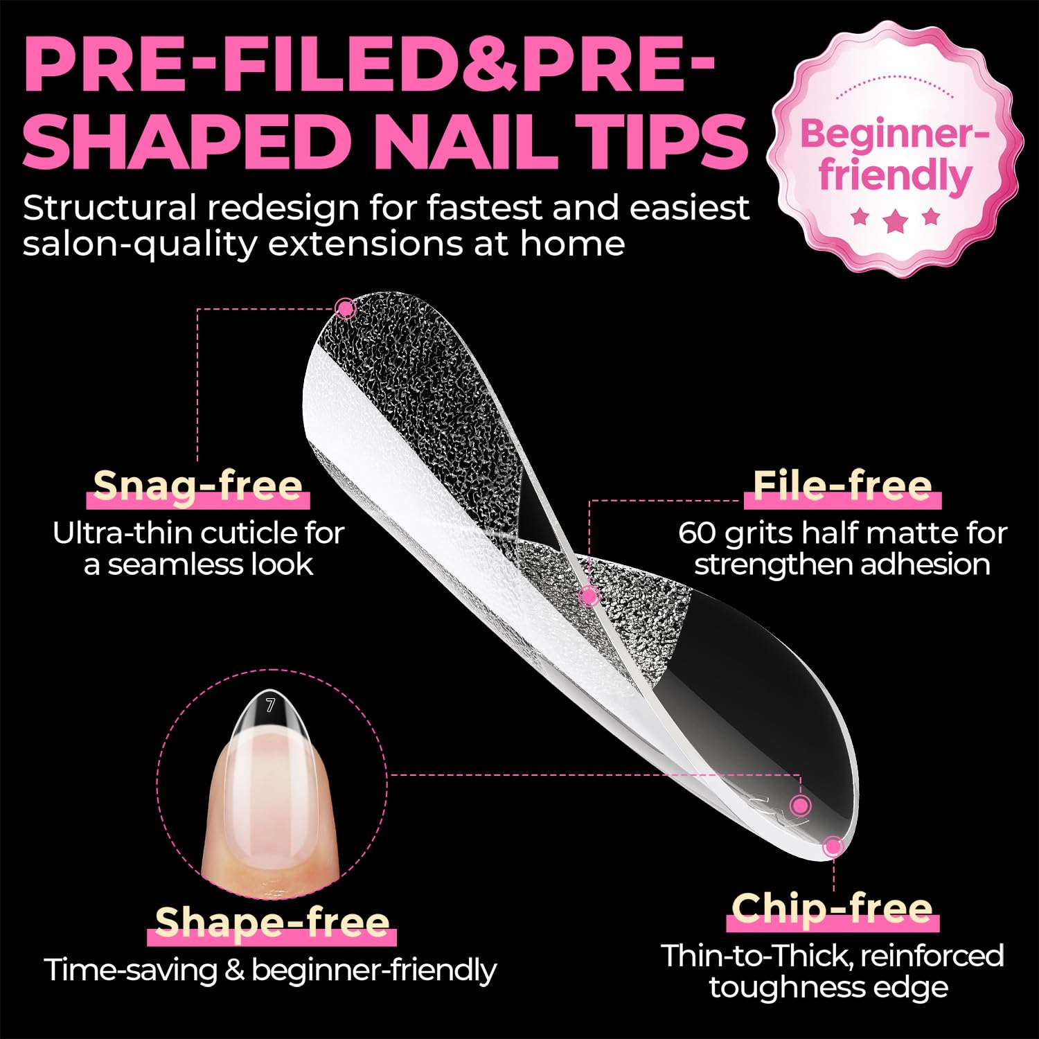 Thumbnail 4 de UNA GELLA Short Almond Nail Tips