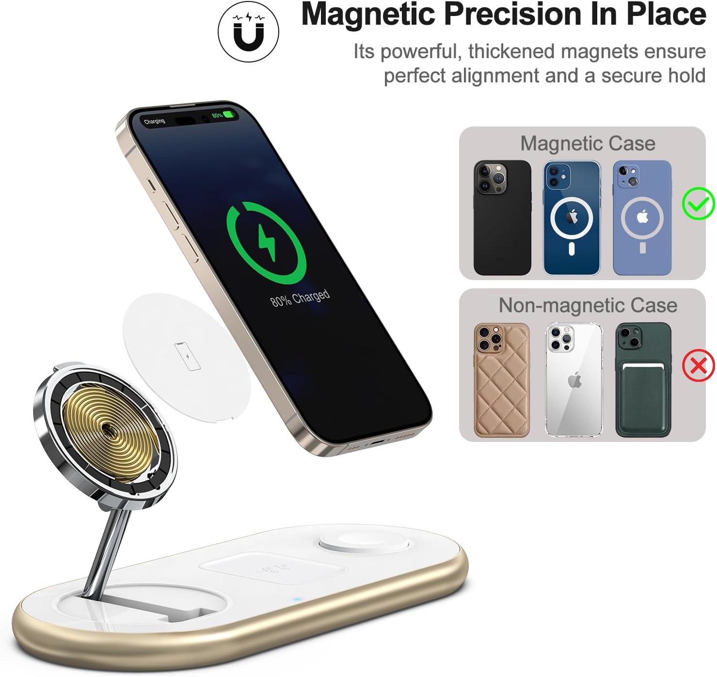 Detalle de Magnetic Charging Station 3-in-1 MagSafe Charger