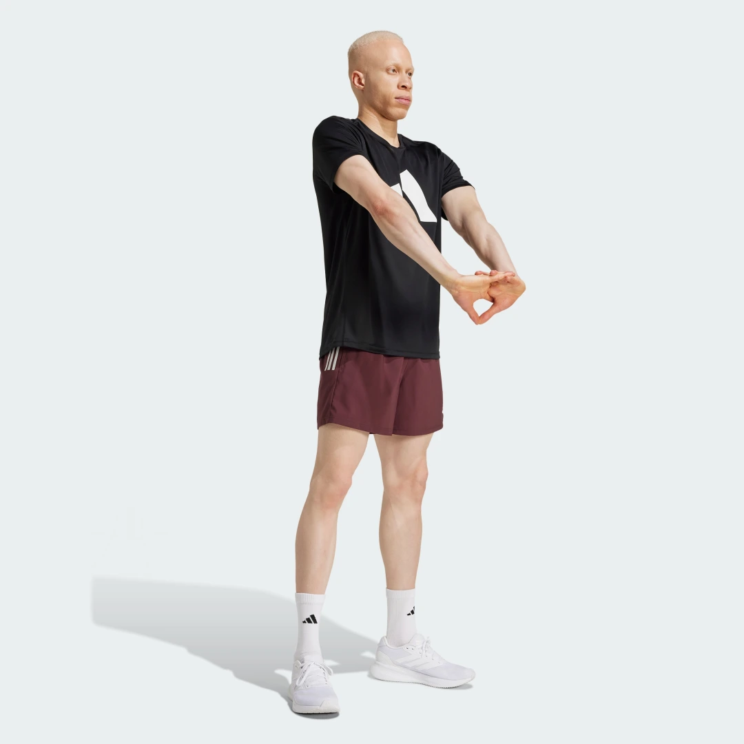 Thumbnail 2 de Pantalón corto Own The Run de Adidas — color Burgundy