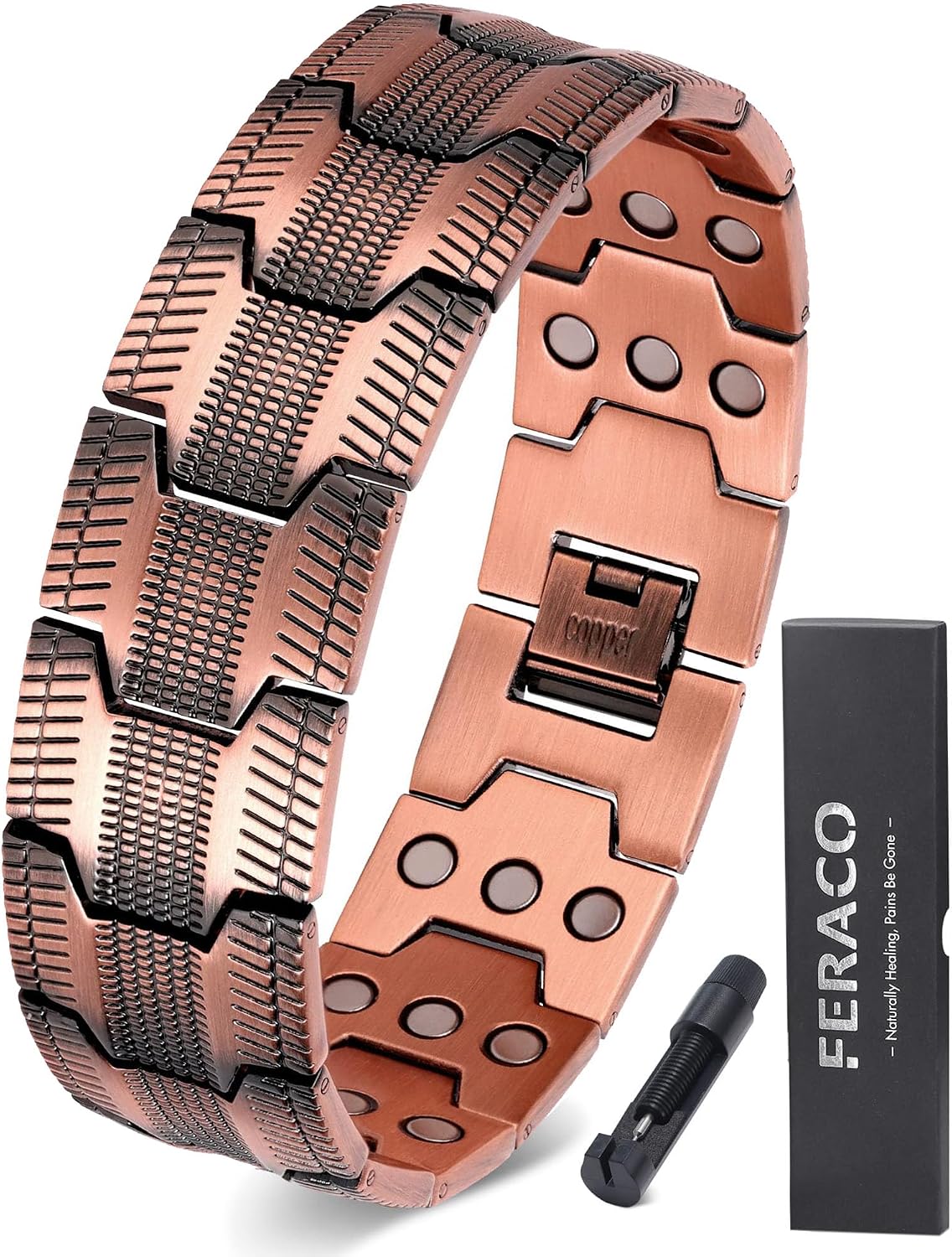 Detalle de Feraco 3X Strength Copper Bracelet