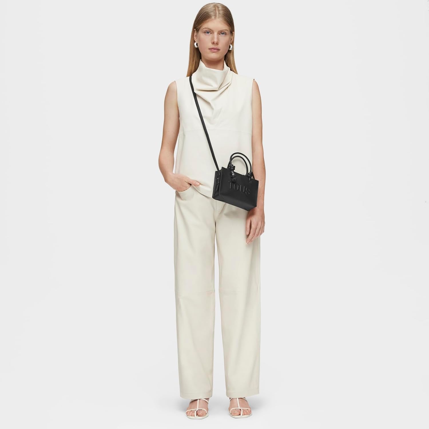 Detalle de TOUS Mini Horiz T La Rue New Sac pour femme — noir, 6 litres
