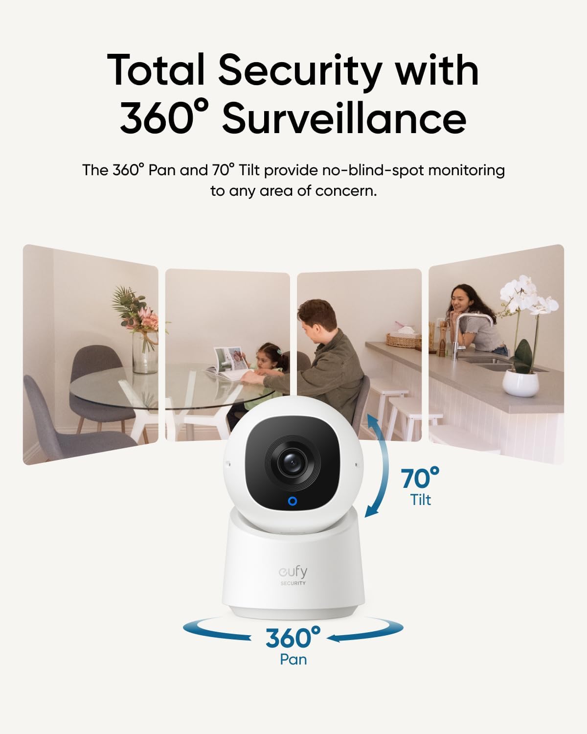Thumbnail 5 de eufy Security Indoor Cam C220 — 2K, 360° Pan & Tilt, Local Storage