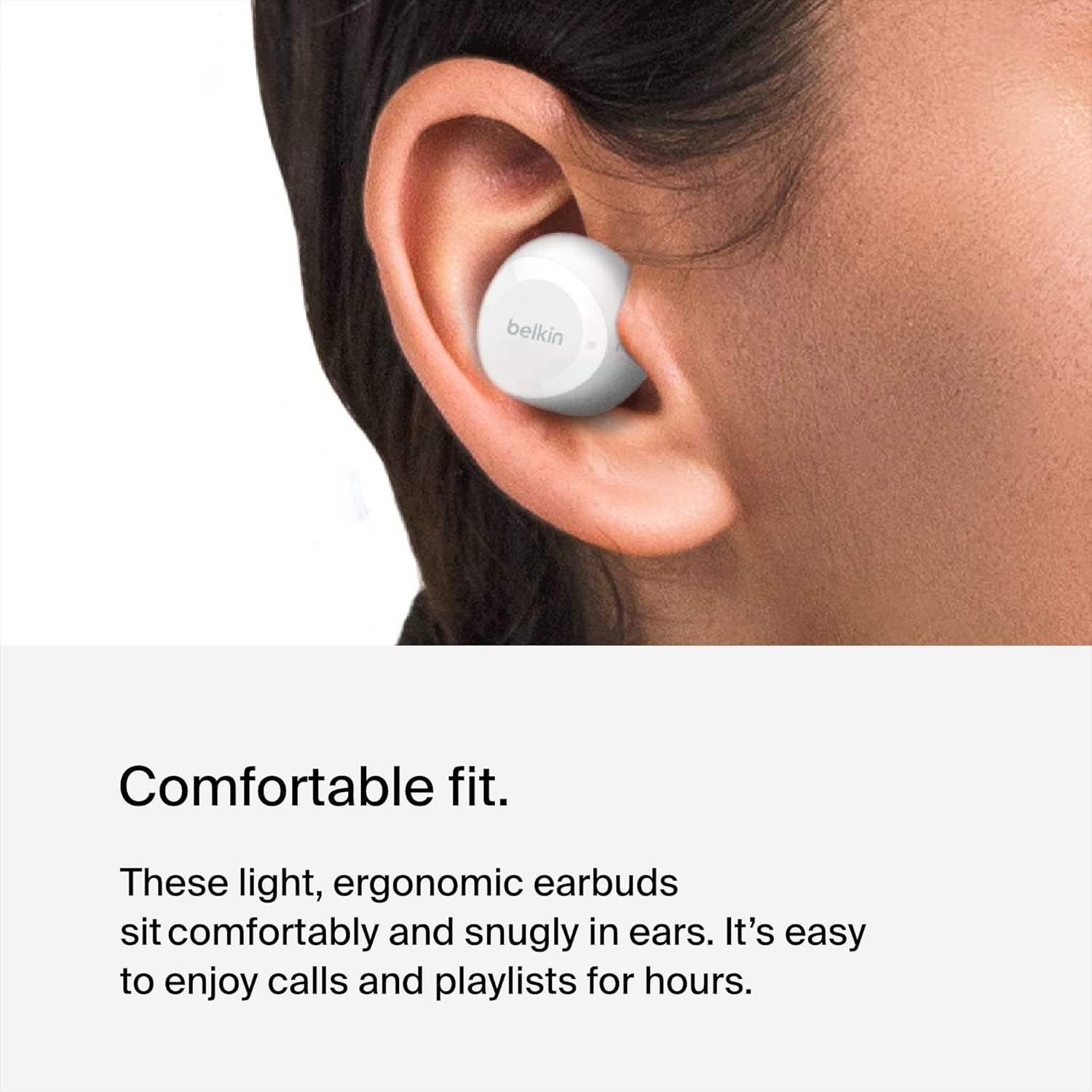 Detalle de Belkin SoundForm Bolt True Wireless Earbuds with up to 28H battery life and Mono Mode