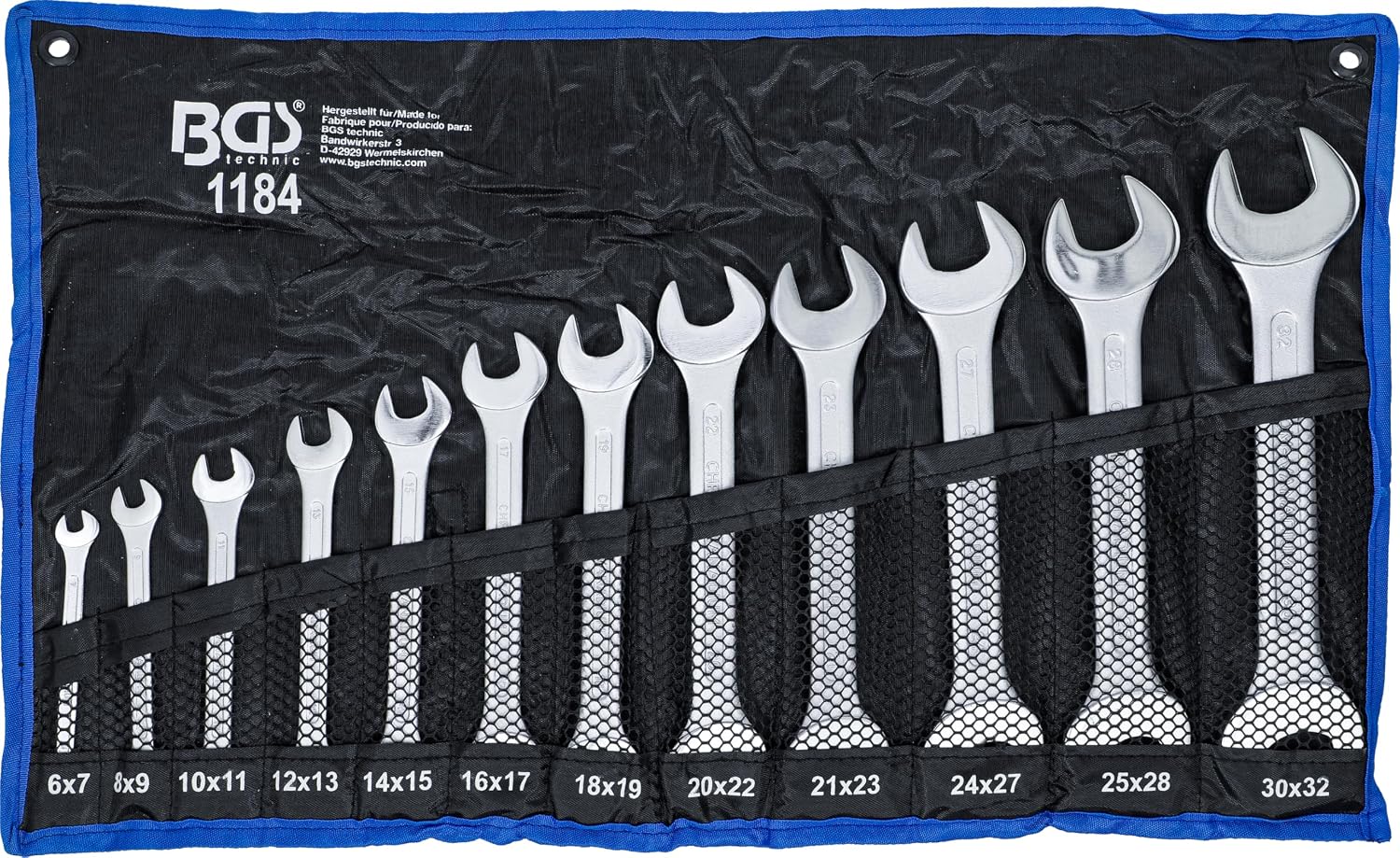 Thumbnail 4 de BGS 1184 Double Open End Spanner Set, 12 Pieces, Chrome Vanadium Steel