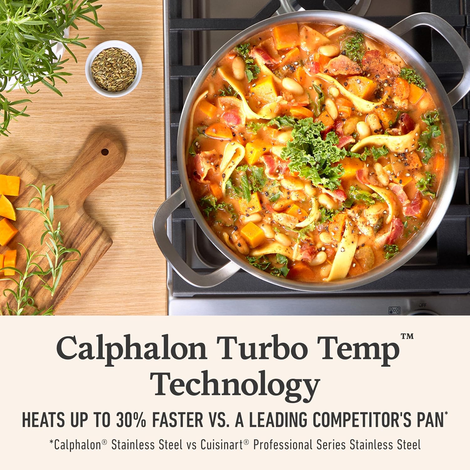 Detalle de Calphalon Stainless Steel Cookware Set, 6-Qt Stock Pot