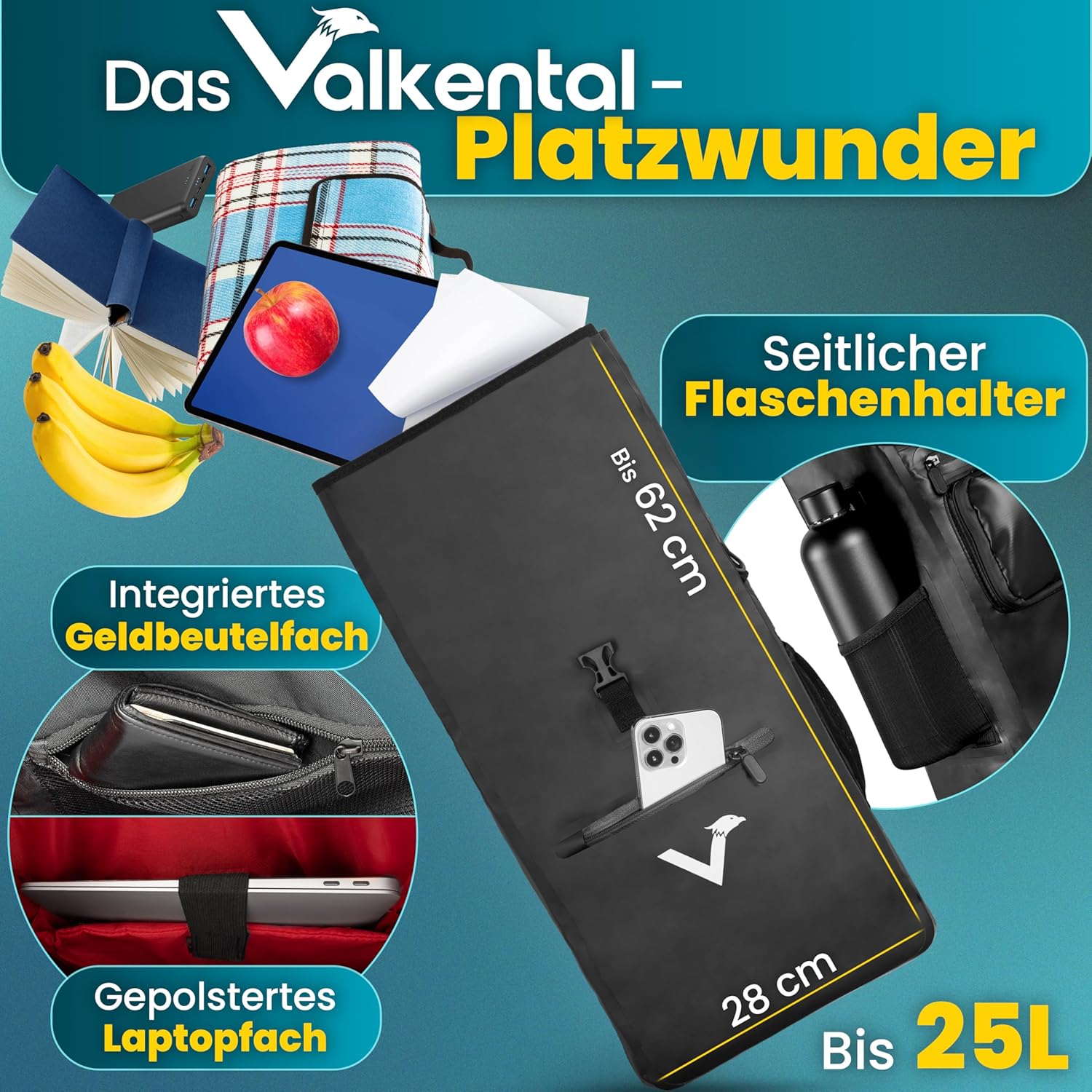 Thumbnail 4 de Valkental 3in1 Fahrradtasche 25L 🎒