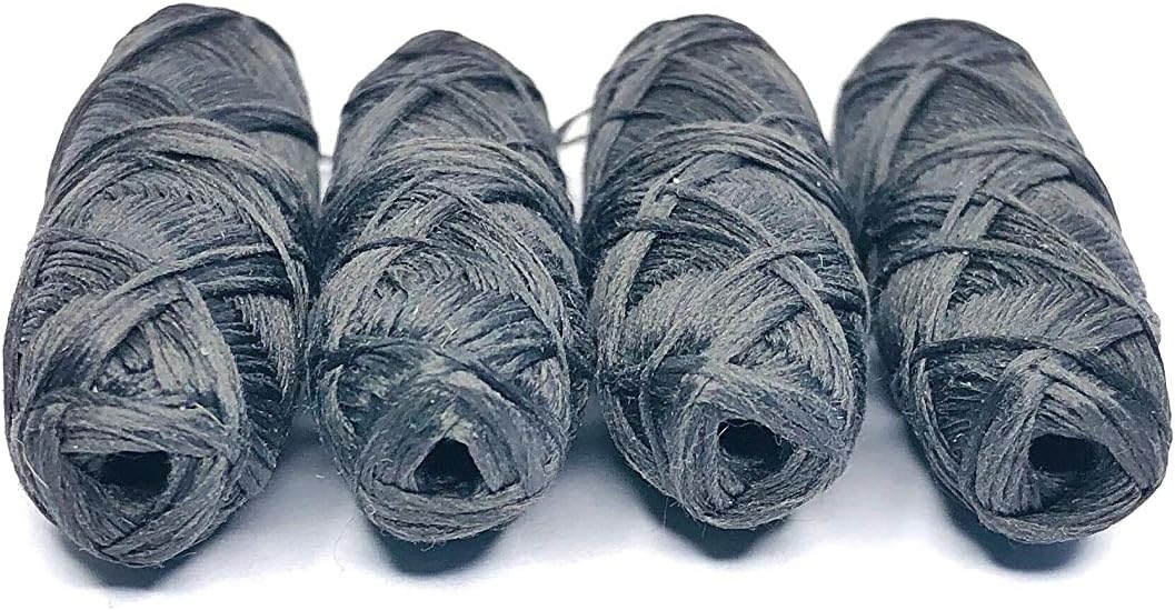 Detalle 1 de Vegan Biodegradable Bamboo Charcoal Dental Floss Refill Pack (4 x 30M) with Peppermint, Eco-Friendly