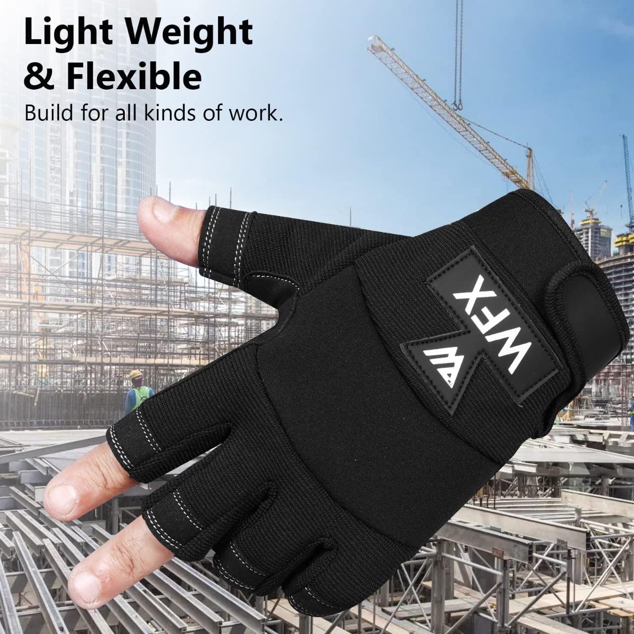 Thumbnail 5 de WESTWOOD FOX GEAR Guanti da lavoro senza dita, taglia Grande