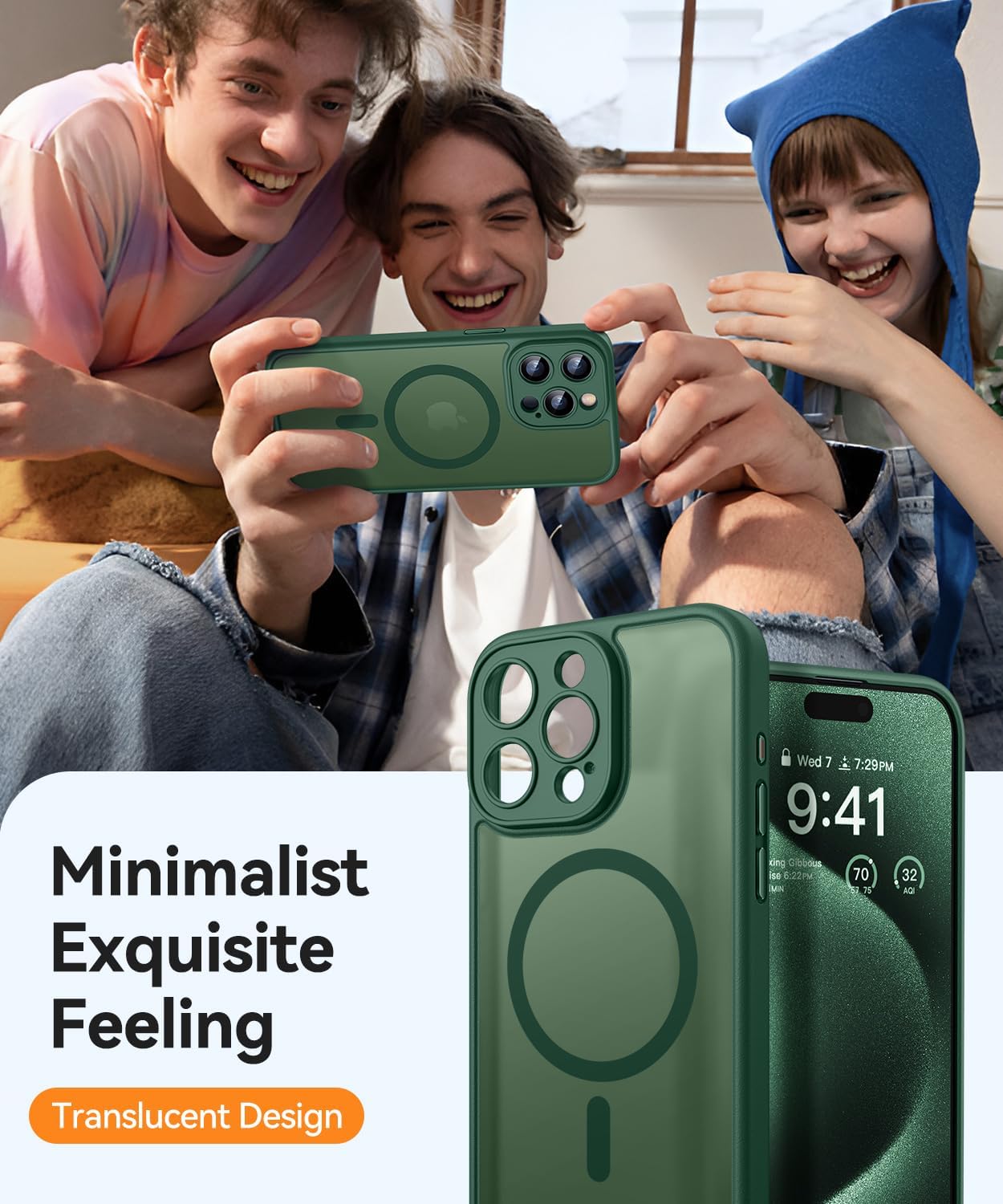 Thumbnail 6 de CANSHN Magnetic iPhone 15 Pro Max Case 6.7 inch