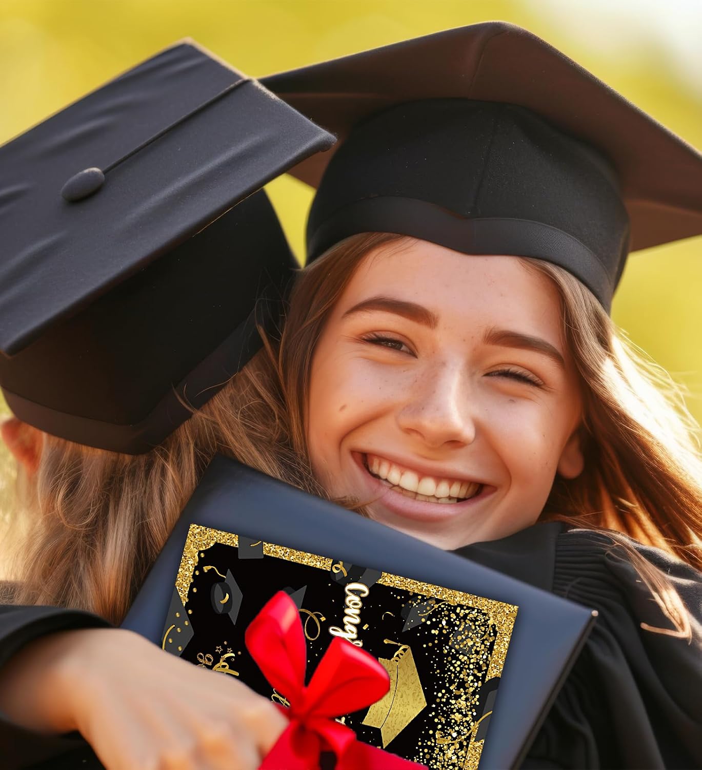 Thumbnail 3 de HSHFAMIIY Graduation Cards: 12 Black & Gold Congrats Cards with Envelopes (4 Designs) - Blank Inside