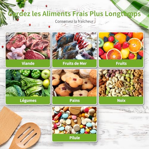 Detalle de Vihoom Rouleau Sous Vide Alimentaire – 6 rouleaux 28x300 cm, sans BPA