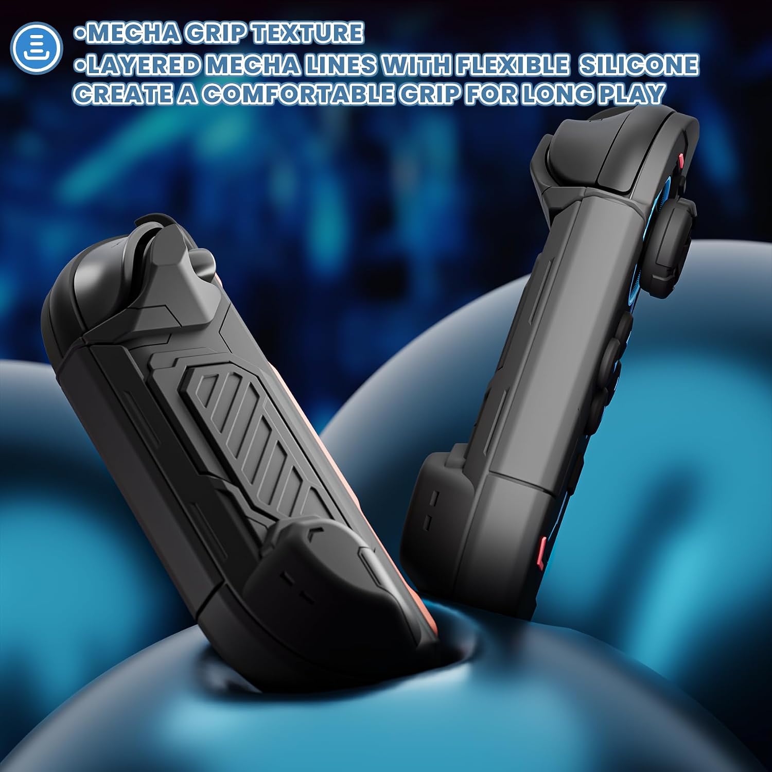 Detalle 2 de PlayVital Protective Case for Nintendo Switch 2: Stellar Mecha Ergonomic Silicone Grip with Dockable Shell