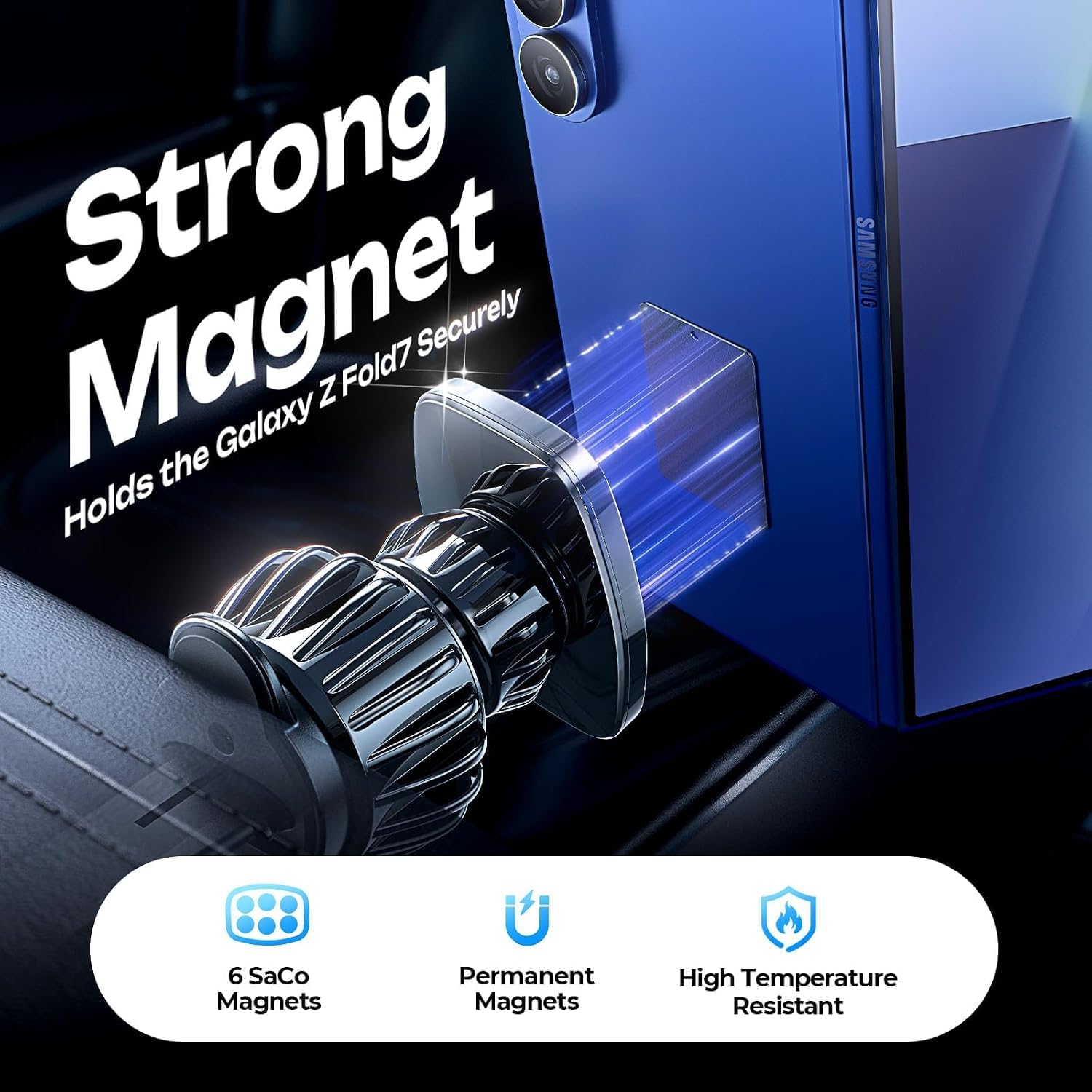 Thumbnail 3 de LISEN Magnetic Phone Holder for Car 6 magnets