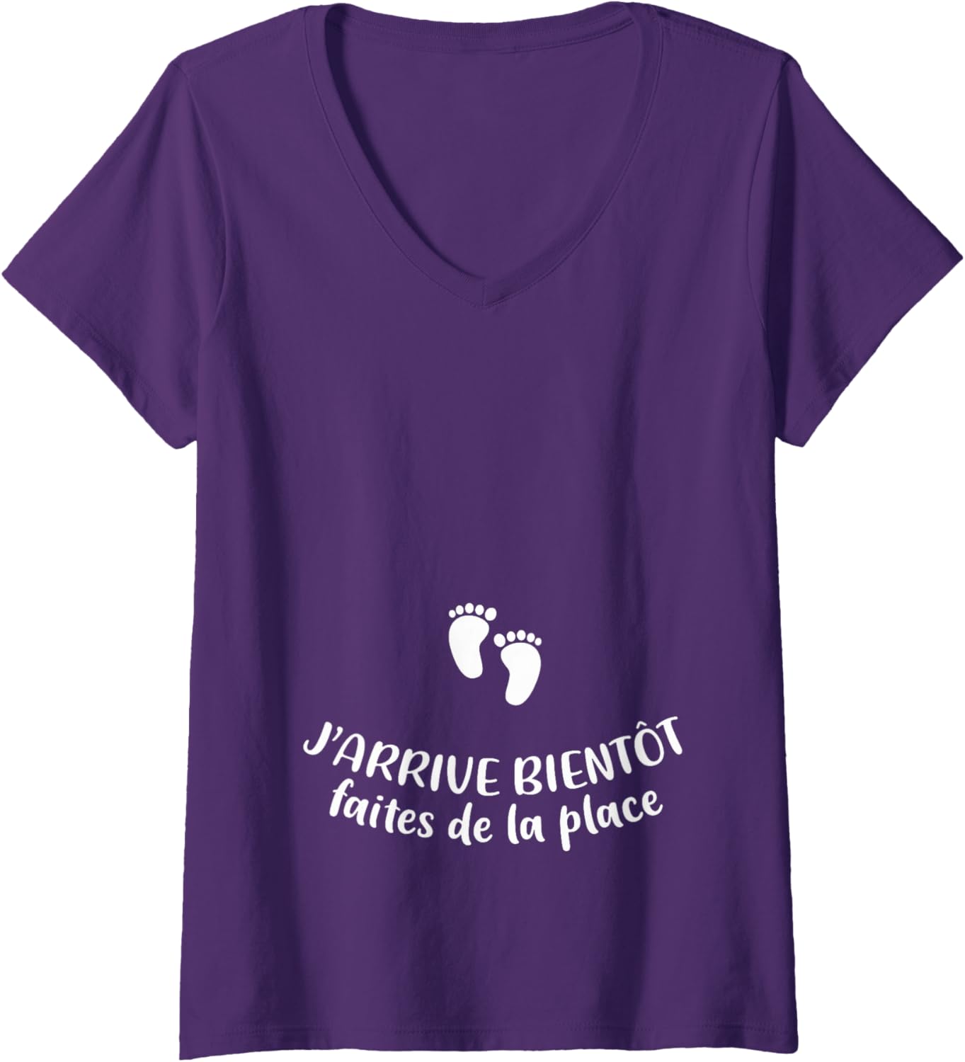Detalle de Femme Cadeau Humour de Grossesse — T-shirt Col en V, léger et confortable