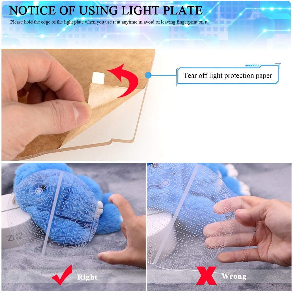 Thumbnail 5 de ZNZ 3D-Lampe LED-Nachtlicht mit Illusion, 16 Farbwechsel (3 Modelle) und Remote & Smart Touch