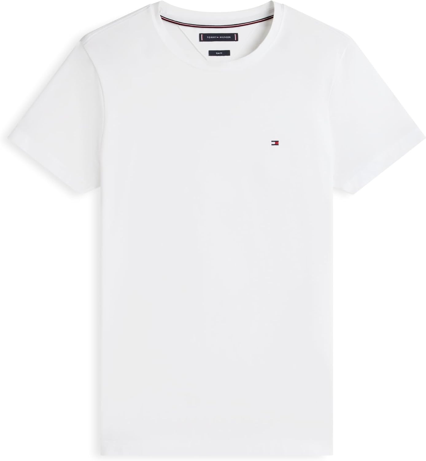 Thumbnail 6 de Tommy Hilfiger Herren T-Shirt Kurzarm Core Stretch Slim Fit – Weiß, Größe L