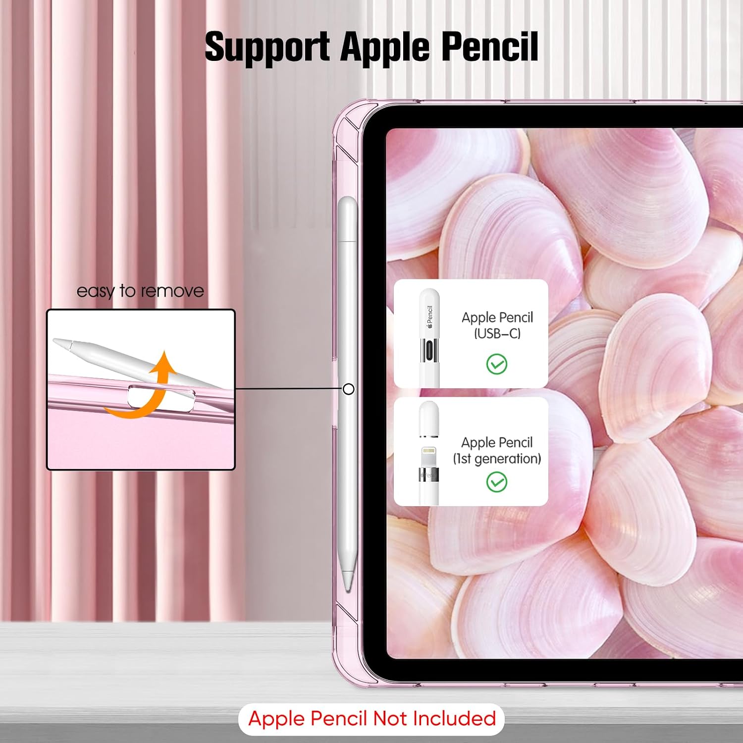 Detalle 2 de FINTIE iPad A16 Hülle 11 Zoll Rosa