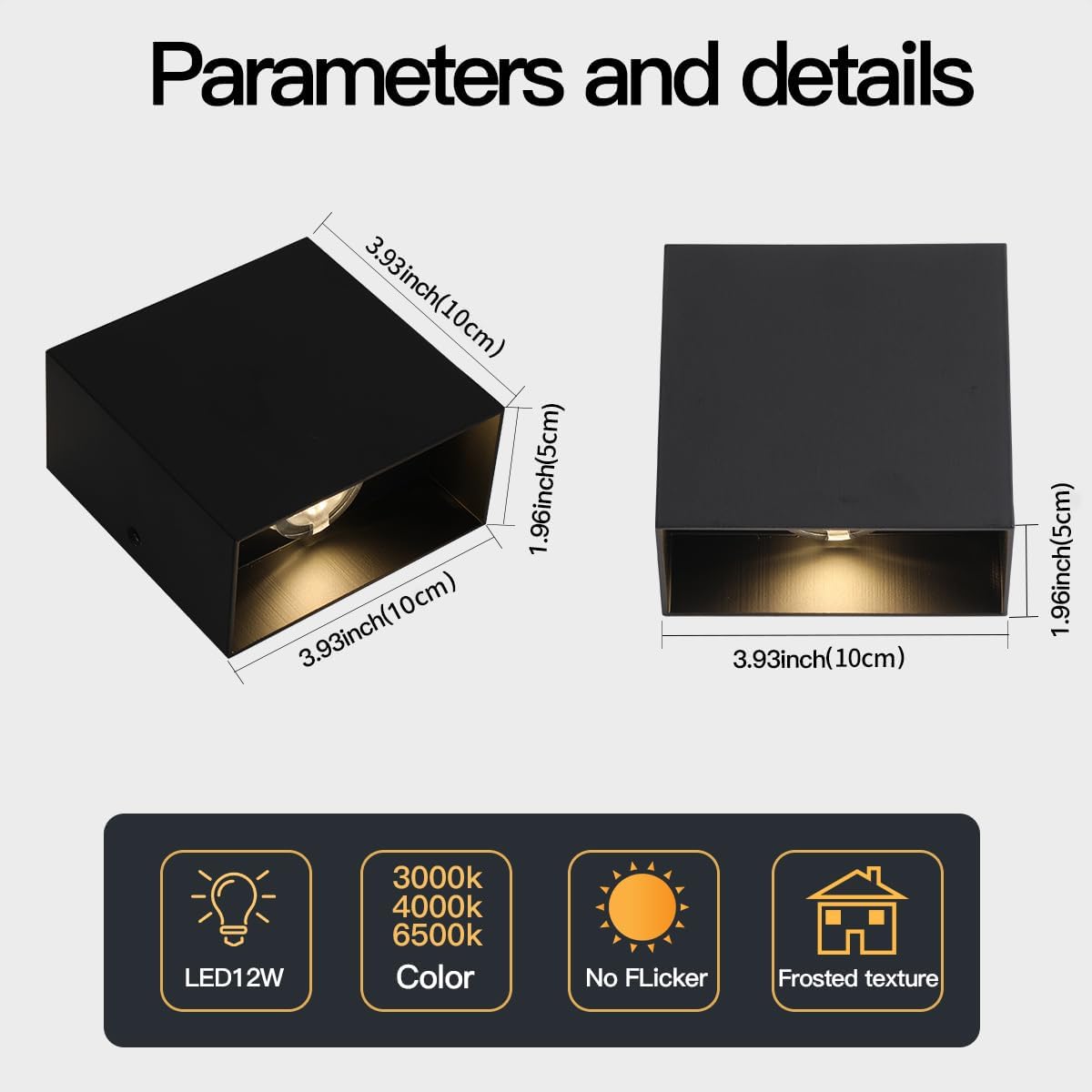 Detalle 2 de FUPE 2 applique LED da parete 12W
