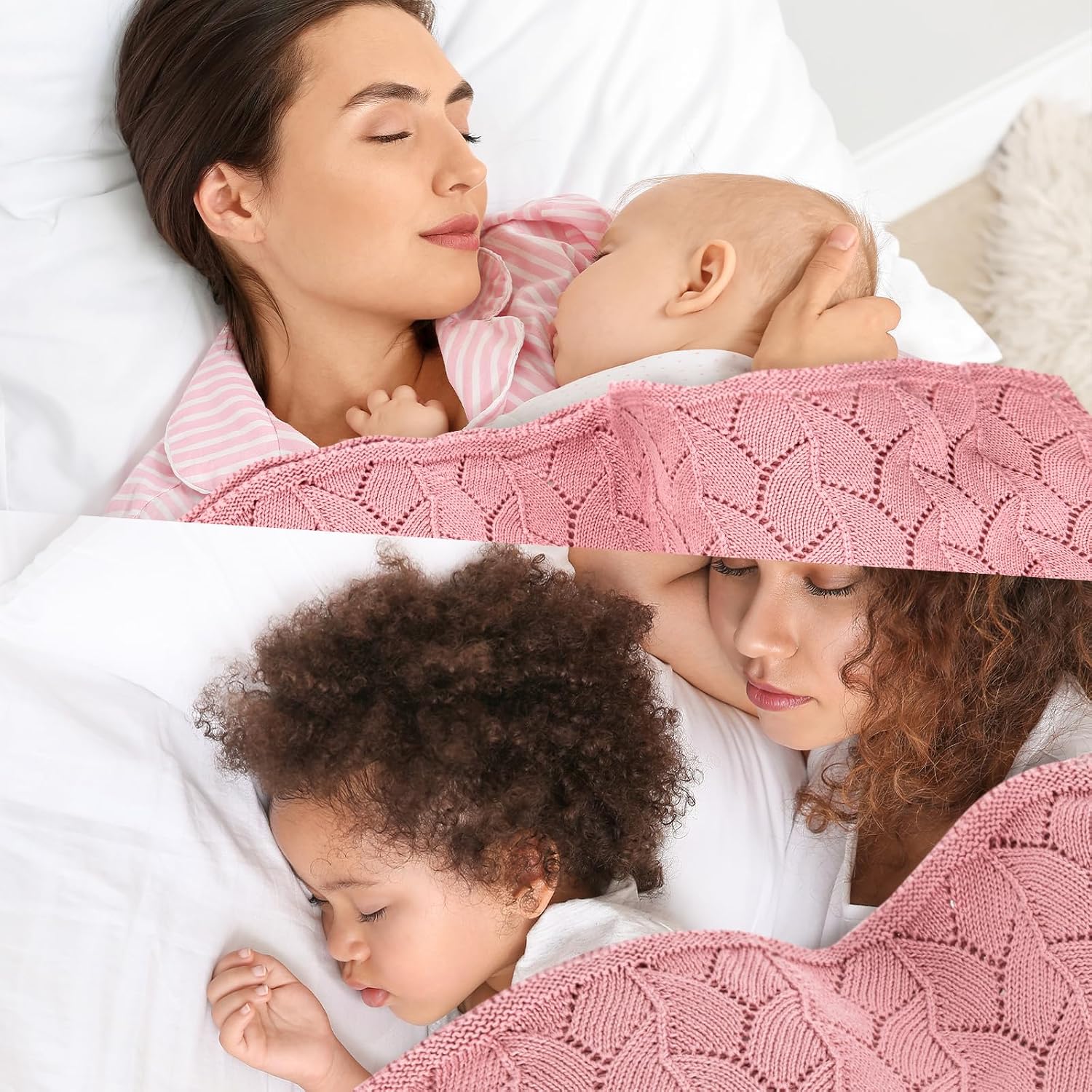 Thumbnail 2 de Loyfoky baby blanket, 100x80cm cotton knit