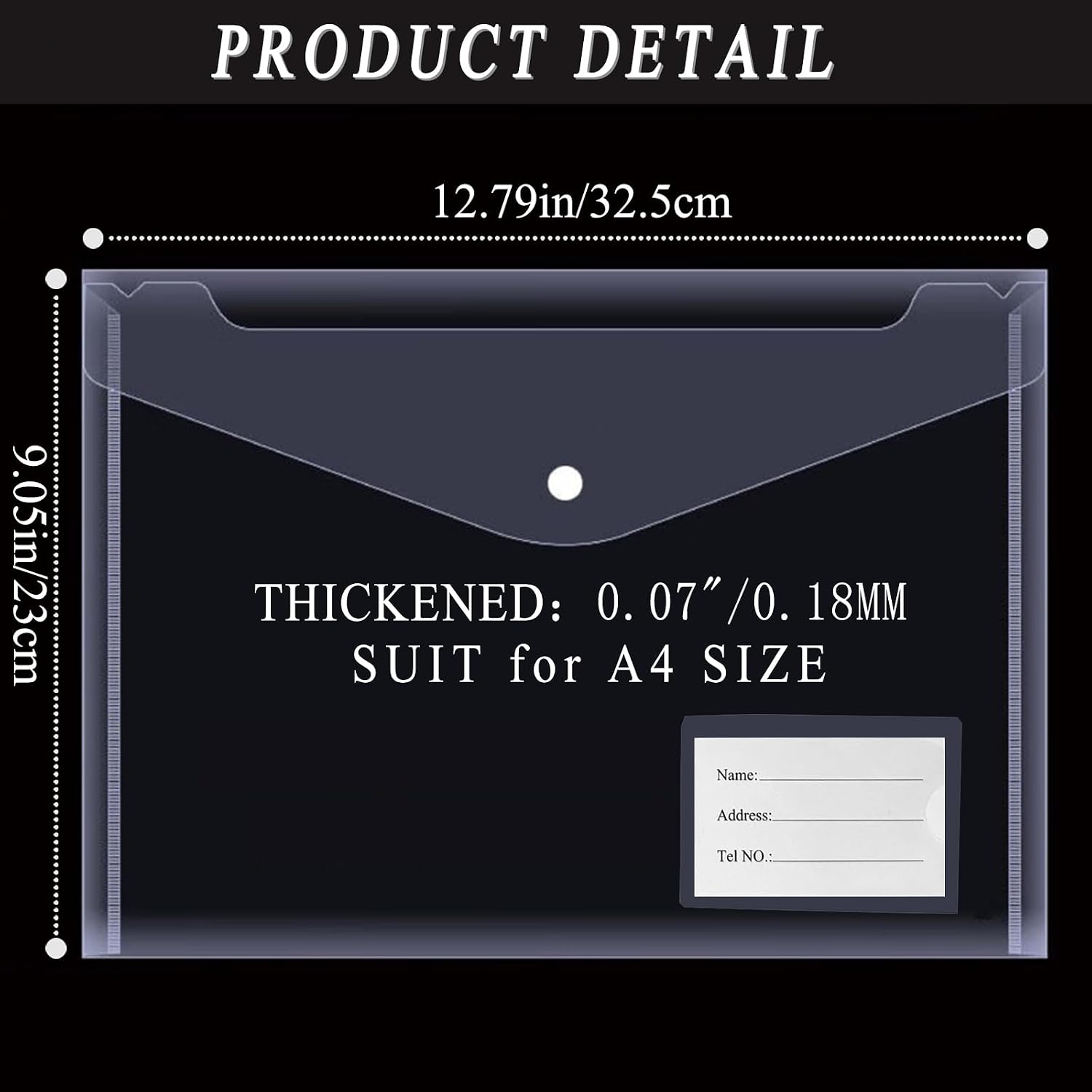 Detalle 2 de MerryNine 30 Pack A4 clear document folders
