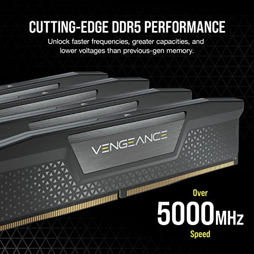 Detalle de CORSAIR VENGEANCE DDR5 RAM 32GB (2x16GB) up to 6000MHz CL30 – CMK32GX5M2B6000C30