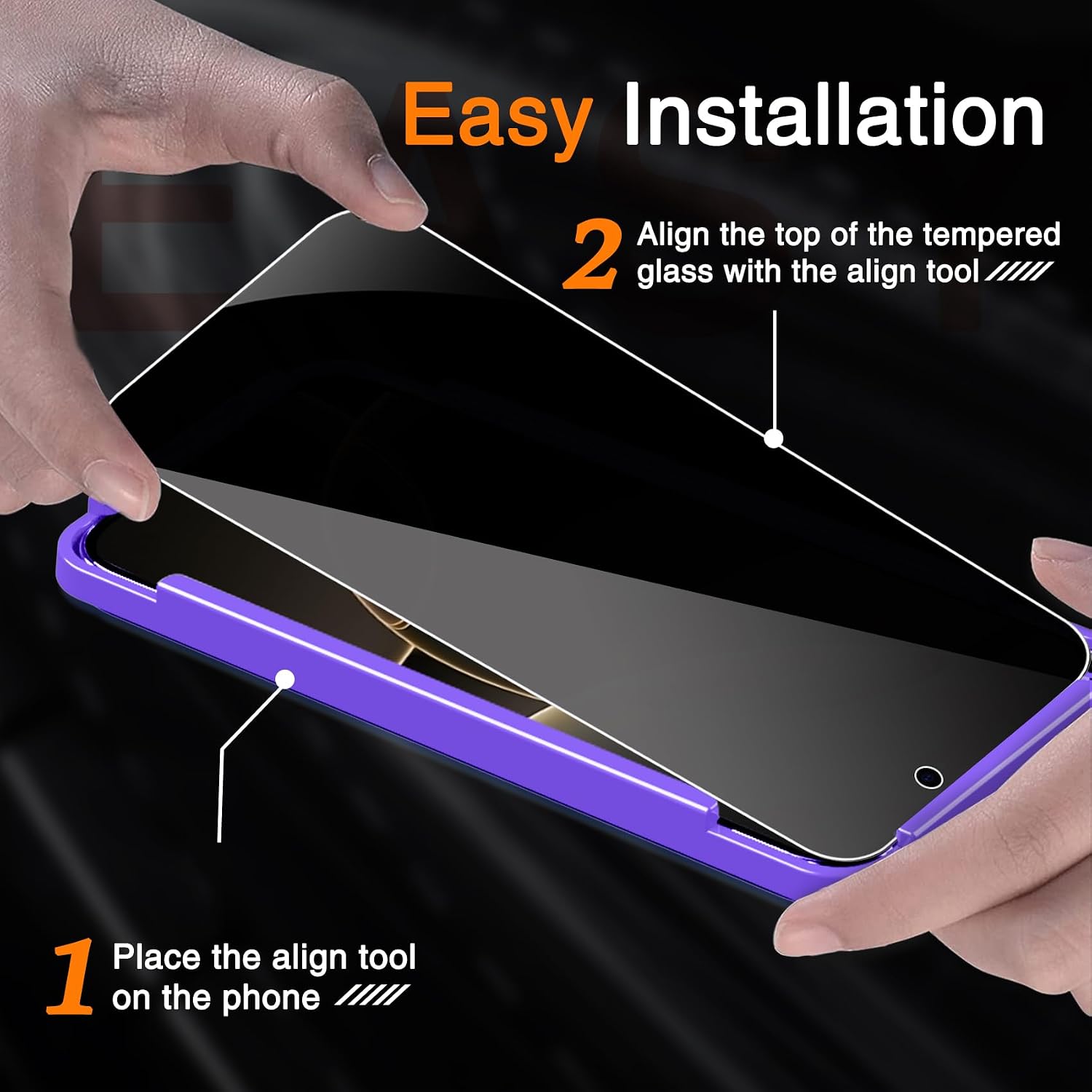 Thumbnail 2 de Wiaocit Privacy Screen Protector for iPhone 16 Pro Max