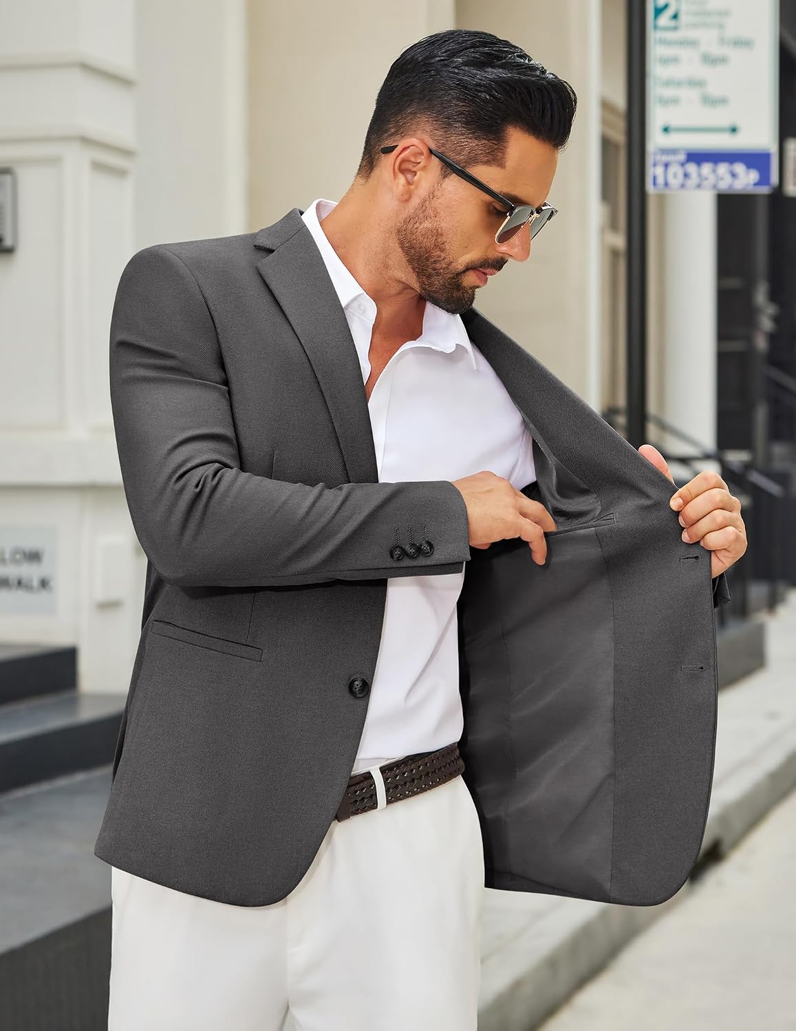 Detalle de COOFANDY Men's Blazer, Two-Button