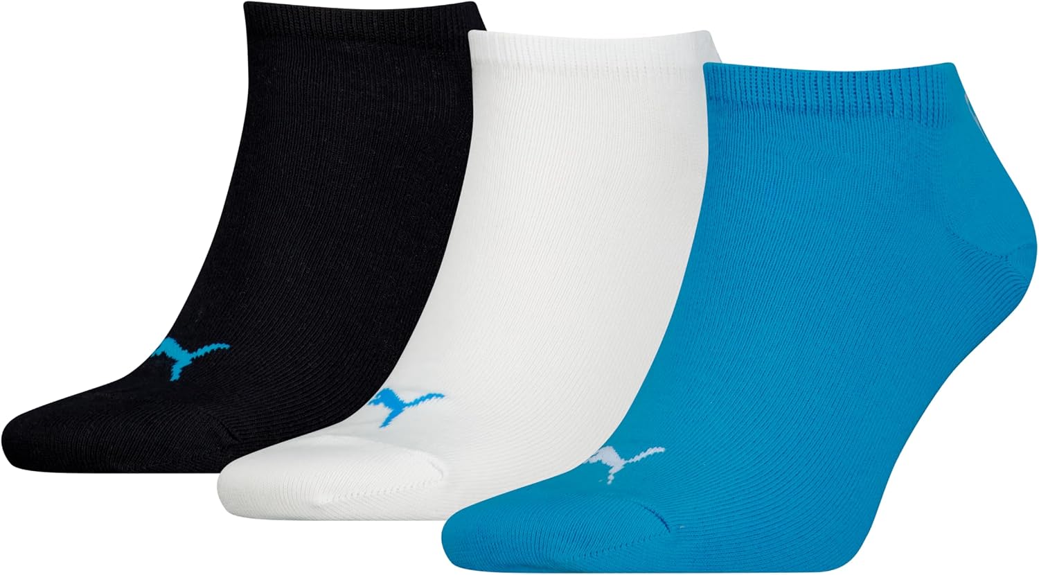Detalle de PUMA Unisex Sneaker Plain Sock (3er Pack) – flachnahtige Zehennaht, weiche Baumwolle